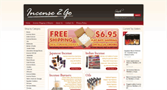 Desktop Screenshot of incense2go.com